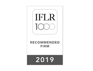 IFLR 1000 Recommended Firm 2019 badge