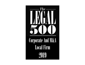 The Legal 500 Comparative and Niche Local Firm 2019 badge